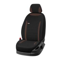 Чохли на сидіння з автотканини і екошкіри Classic Premium 2020 чорний з коричневими вставками (повний комплект)